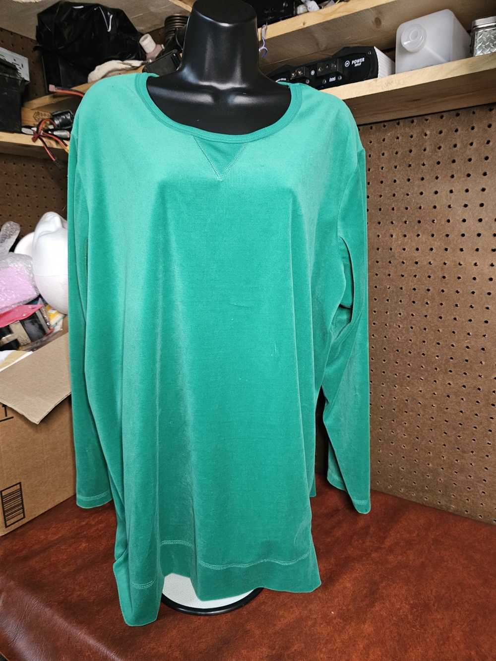 Blair Women's Long-Sleeve Knit Top Vibrant Green 2x